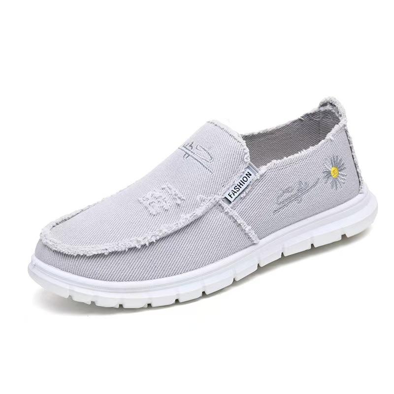 Breathable Durable Washed Canvas Casual Shoes 2025 Summer Men's Slip-On Work Canvas Shoes Heritage Craftsmanship