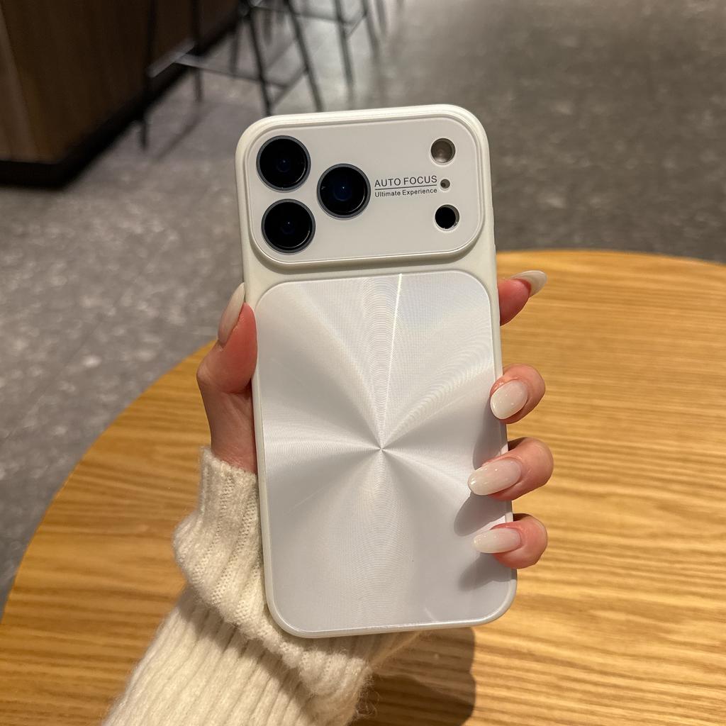 Dazzling CD Pattern Big Window Camera Protection Case for iPhone 17 16 15 14 13 Pro Max Shockproof Laser Hard Plastic Cover Etui