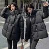 Middle-Aged Mother Cotton-Padded Coat Female  Winter Down Jacket Women Parkas Windbreaker Outwear Hooded Overwear Lady