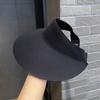 Sports integrated sunscreen cap Women's UV protection summer foldable empty top hat Traceless sun hat Sun hat New