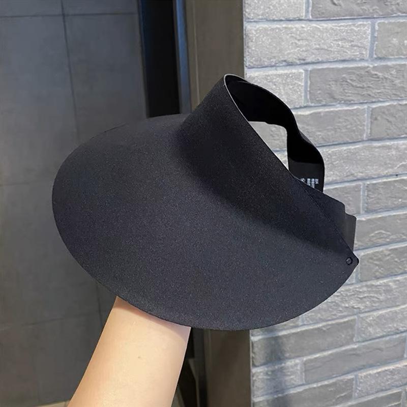 Sports integrated sunscreen cap Women's UV protection summer foldable empty top hat Traceless sun hat Sun hat New