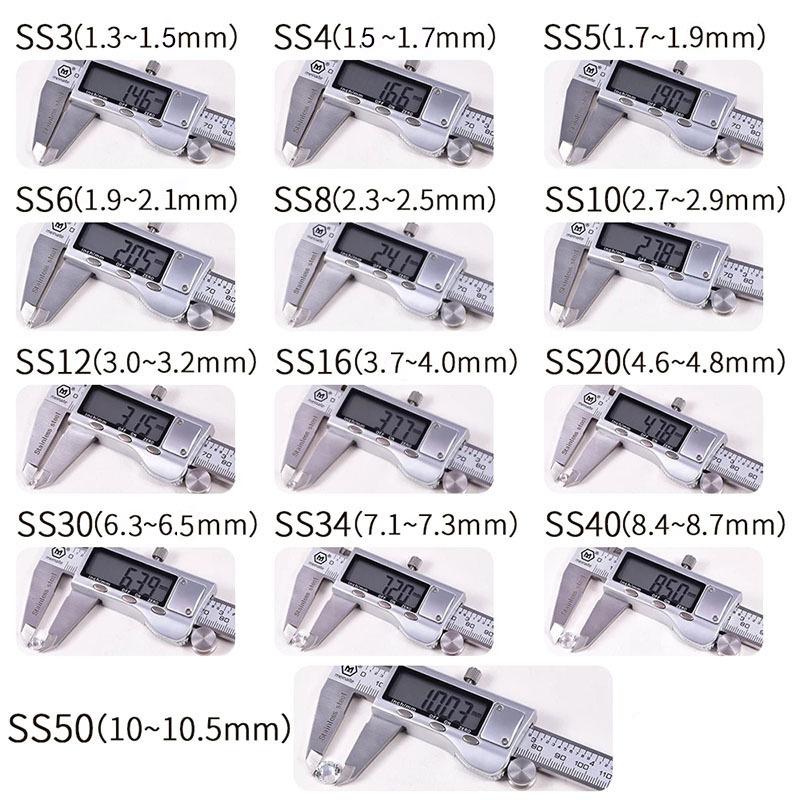 P1-70 Ordinary Color Large Packaging Glass Flat Bottom Diamond Rhinestone Nail Diamond Diy Crystal Mobile Phone Case Beauty Jewelry Accessories