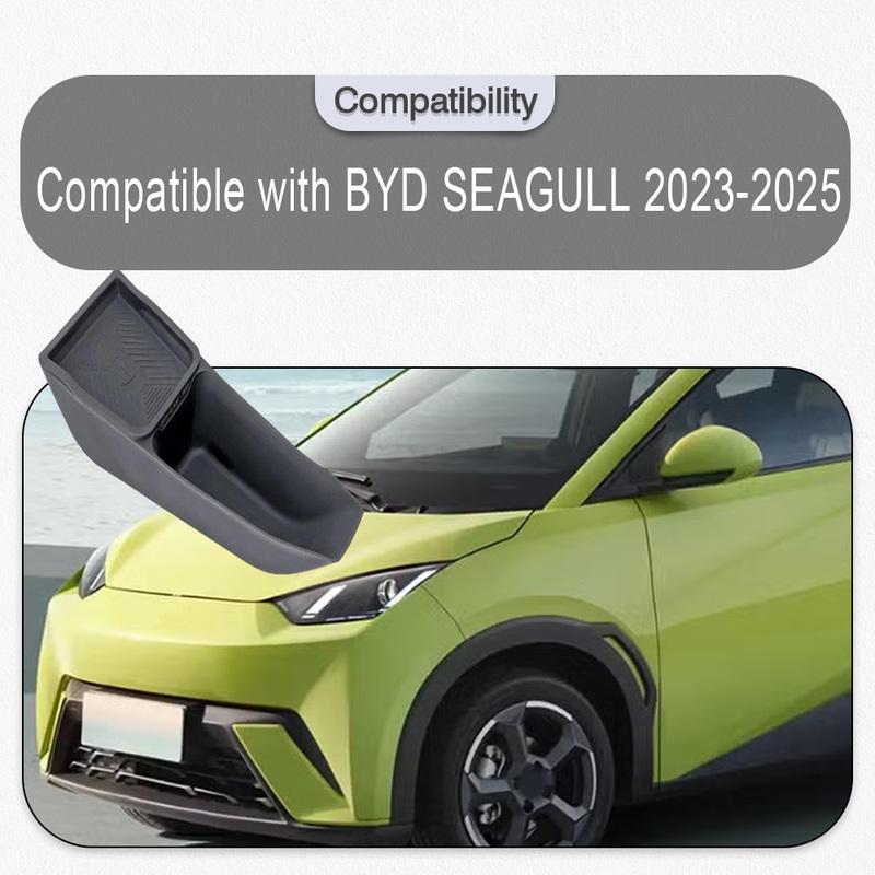 Double-Layer Central Console Storage Box For BYD Seagull 2024 2025 Car Interior Central Armrest Storage Organizer Box