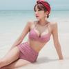 Womens High-Waisted Push-Up Bikini Set With Underwire Padding Tummy Control Triangle Bottom Swimwear Beach Pool