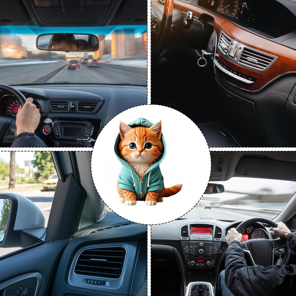 Gerinkoken Car , Cute Cat , 4pcs Sed, Cartoon Aromatherapy , Sea