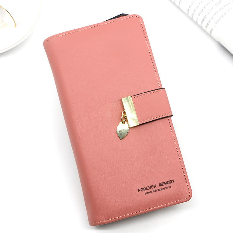 Pu Leather Ladies Wallet With Photo Slot Zipper Coin Purse For Wedding And Gift