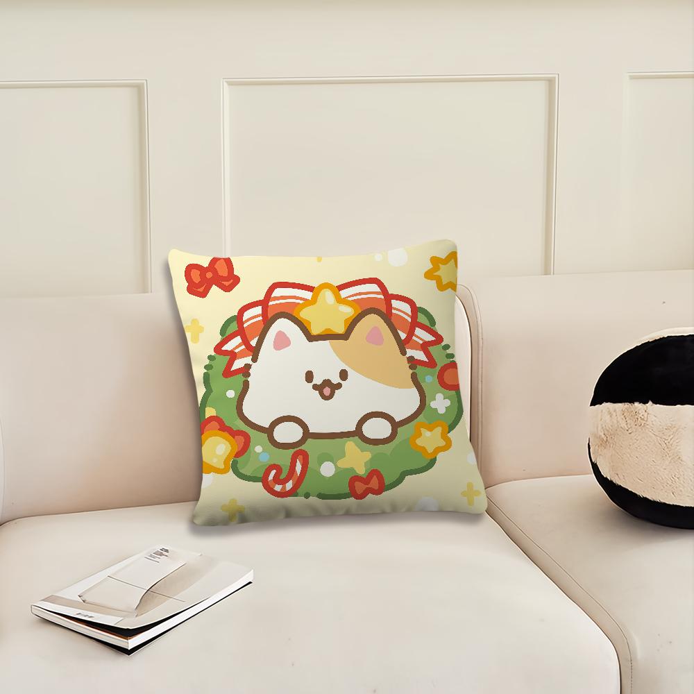 Christmas Cartoon Cat Gift cushion cover Pillow Cover Decoration Room Home Sofa living Office Car Nordic Simplicity