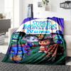 Custom Name Super Monsters Theme Printed Blanket - Perfect for Couch, Bed, Travel & Outdoor Use | Machine Washable, Cozy & Durable.