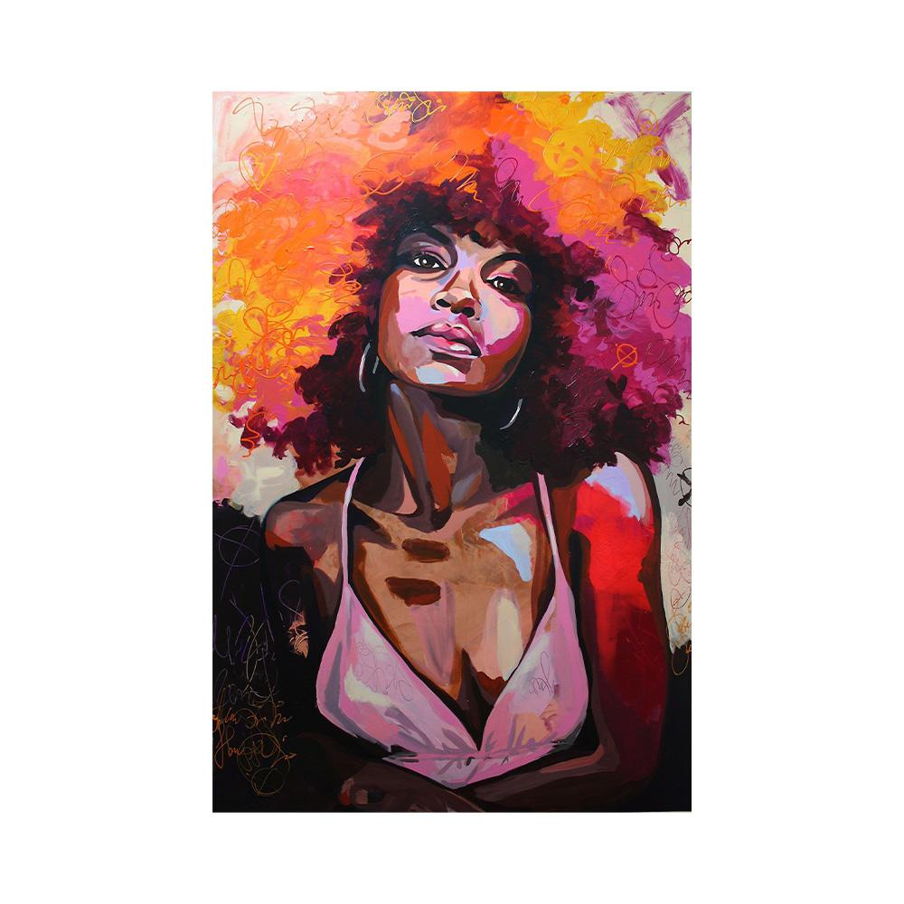 African Woman Abstract Art Canvas Paintings Africane Girl Africa Art Posters and Prints Wall Art Pictures for Living Room Decor
