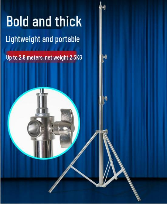 8 Shadow Bang 2.8m Stainless Steel Photography Tripod, Reinforced and Portable for Studio Shooting