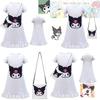 Children's Kurumi Dress European And American Style White Color Polyester Milk Silk Fabric