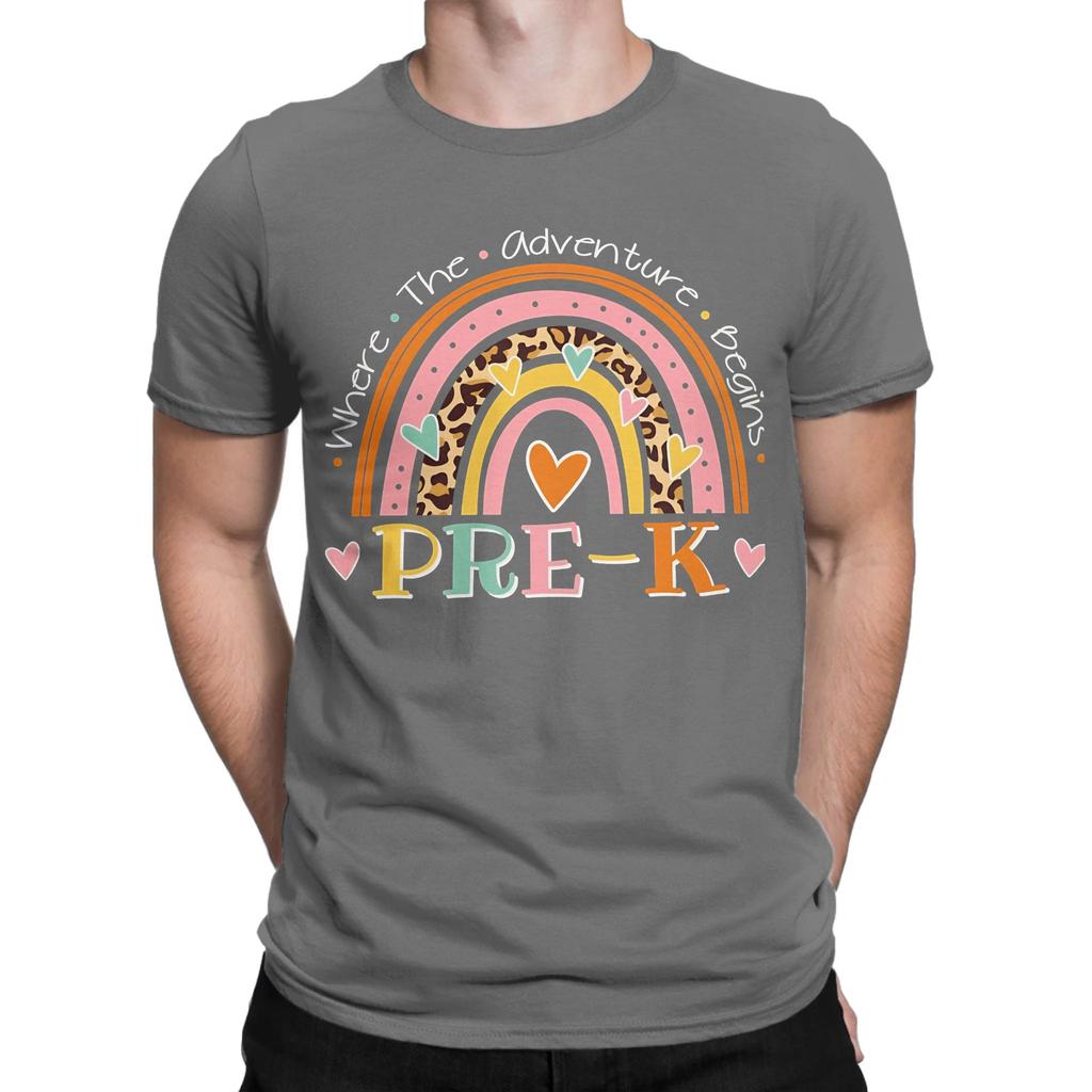 School Rainbow Hearts Novelty Graphic 100 Cotton Tshirt Goodbye Prek Tees Tops For Unisex