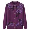Spring and Autumn Sweater Cardigan Middle-aged and Elderly Autumn and Winter Clothes Female Elderly Mother Knitted Jacket