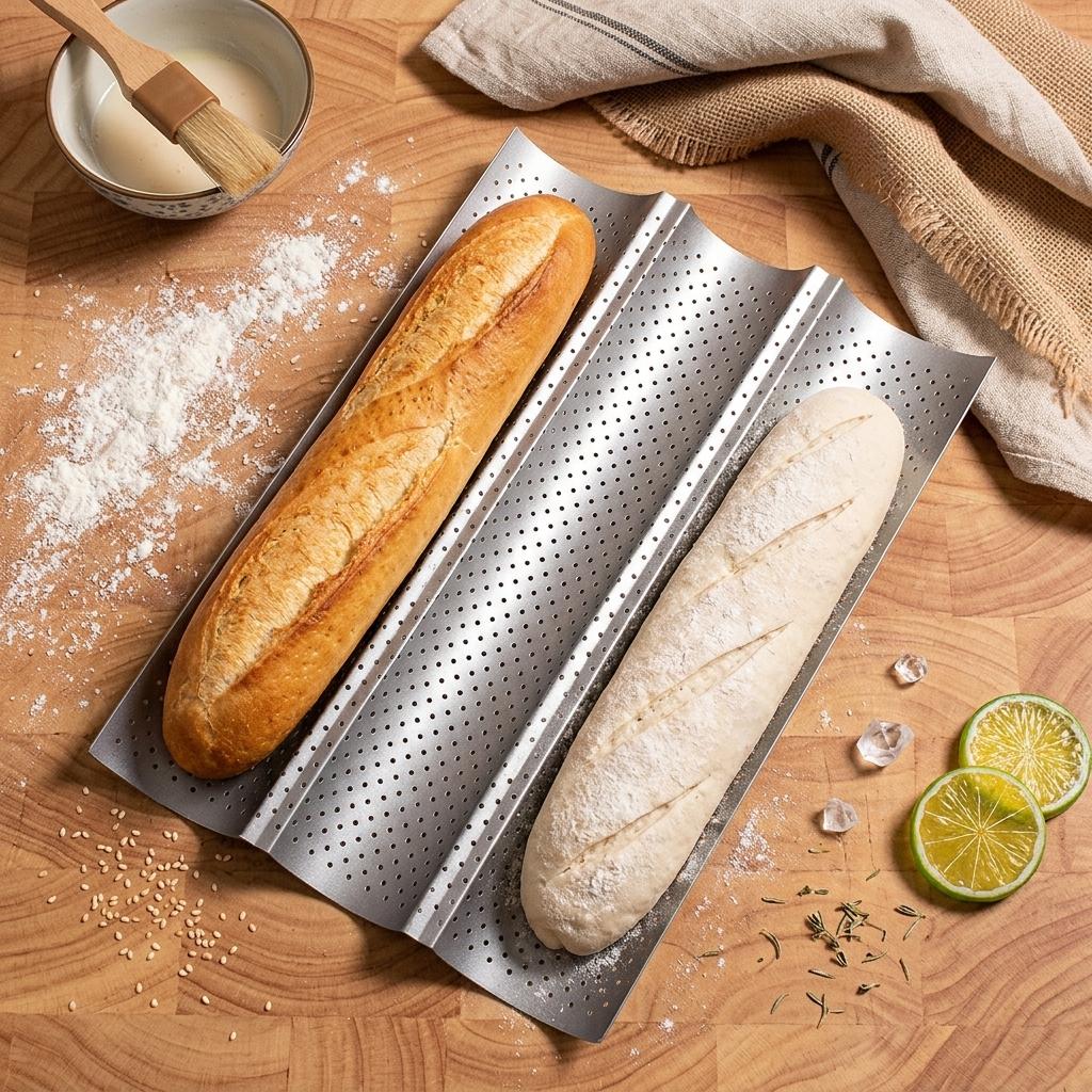 Baguette-Cake Pan Non Stick Baking Mold for Home Use with Aluminum Alloy and Food Grade Coating