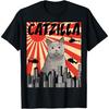 Funny Retro Japanese Catzilla British Shorthair Cat T-Shirt