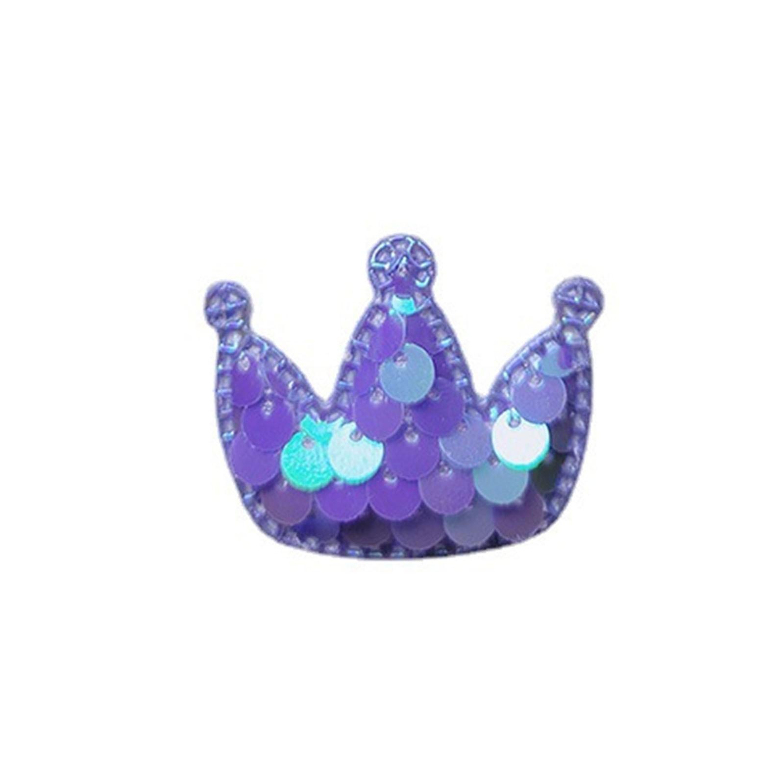 

20 шт. блестящие короны аппликация мягкие нашивки для DIY головные уборы заколки для волос декор одежда шляпа ремесла швейные принадлежности One Size фиолетовый