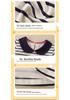 European Style Striped Princess Dress for Girls with Lapel and Embroidery – Long Sleeve Toddler Dress