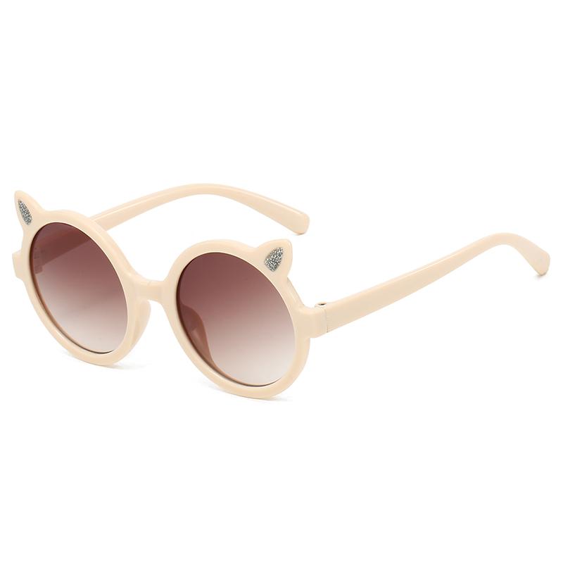 

New Kids Sunglasses Cute Cat Ears Round Sun Glasses Simple Sweet Boys Girls Eyeglasses Fashion Trend Children Sunglasses Uv400