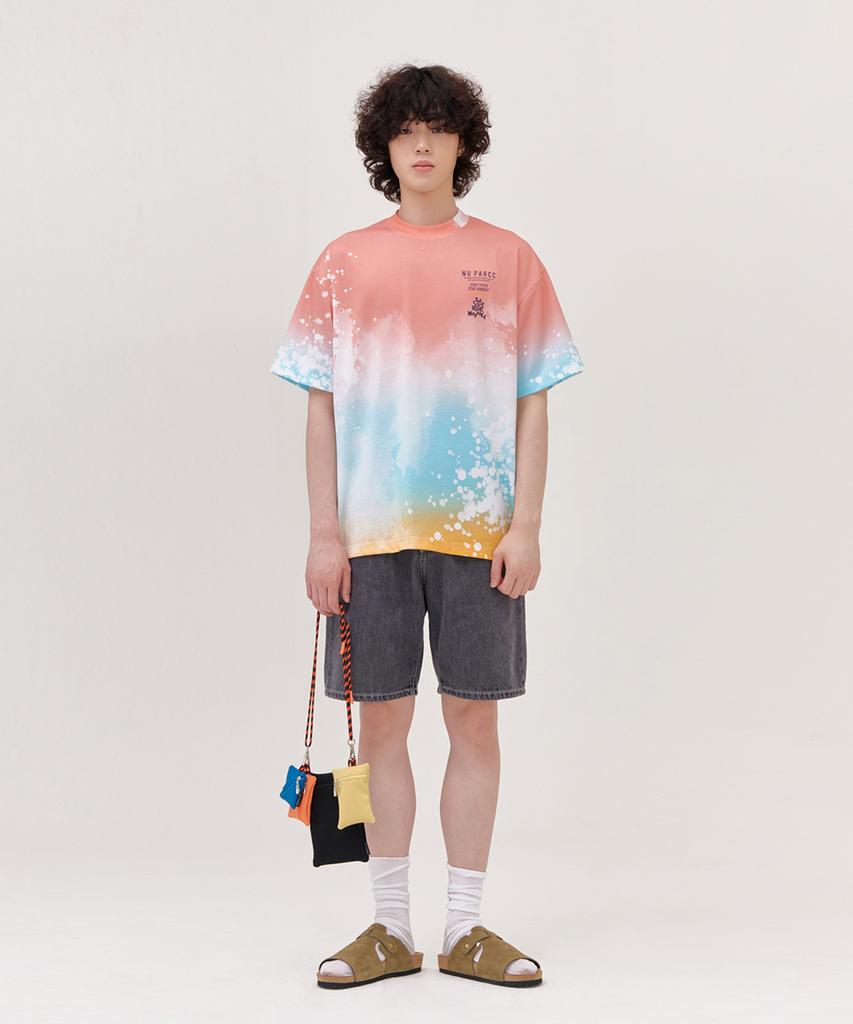 NU PARCC Warm Color Gradient Print T-Shirt