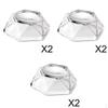 6 Piece Display Stand for Marbles Sphere Eggs Transparent