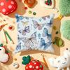 Watercolor Butterfly Cushion Cover Soft Short Plush DoubleSided Printing Home Decor Machine Washable Pillow Case Gift