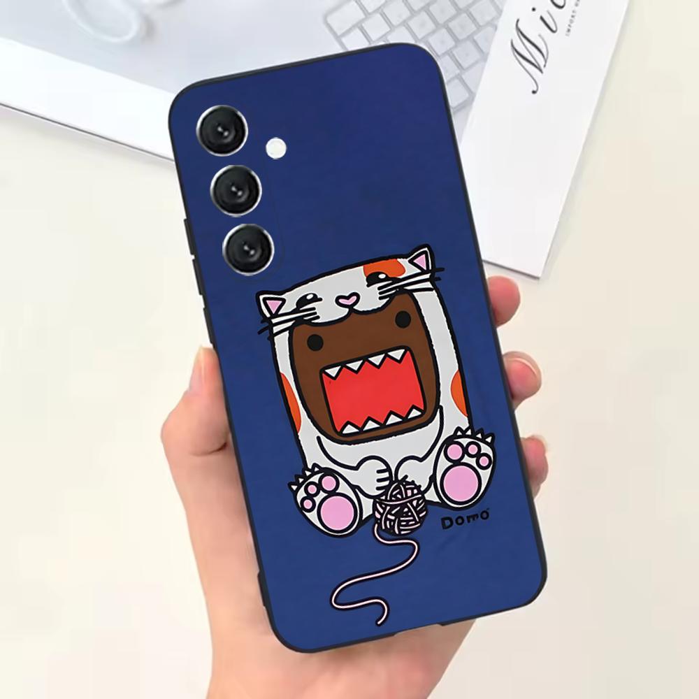 Cute D-Domo-kun Phone Case For Samsung Galaxy A13,A21s,A22,A31,A32,A52,A53,A71,A80,Soft Black Shell