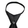 [Michiko London] One-touch tie, black, striped, regular size, 8cm wide end, no tying required, formal wear, funeral, memorial service, polyester,