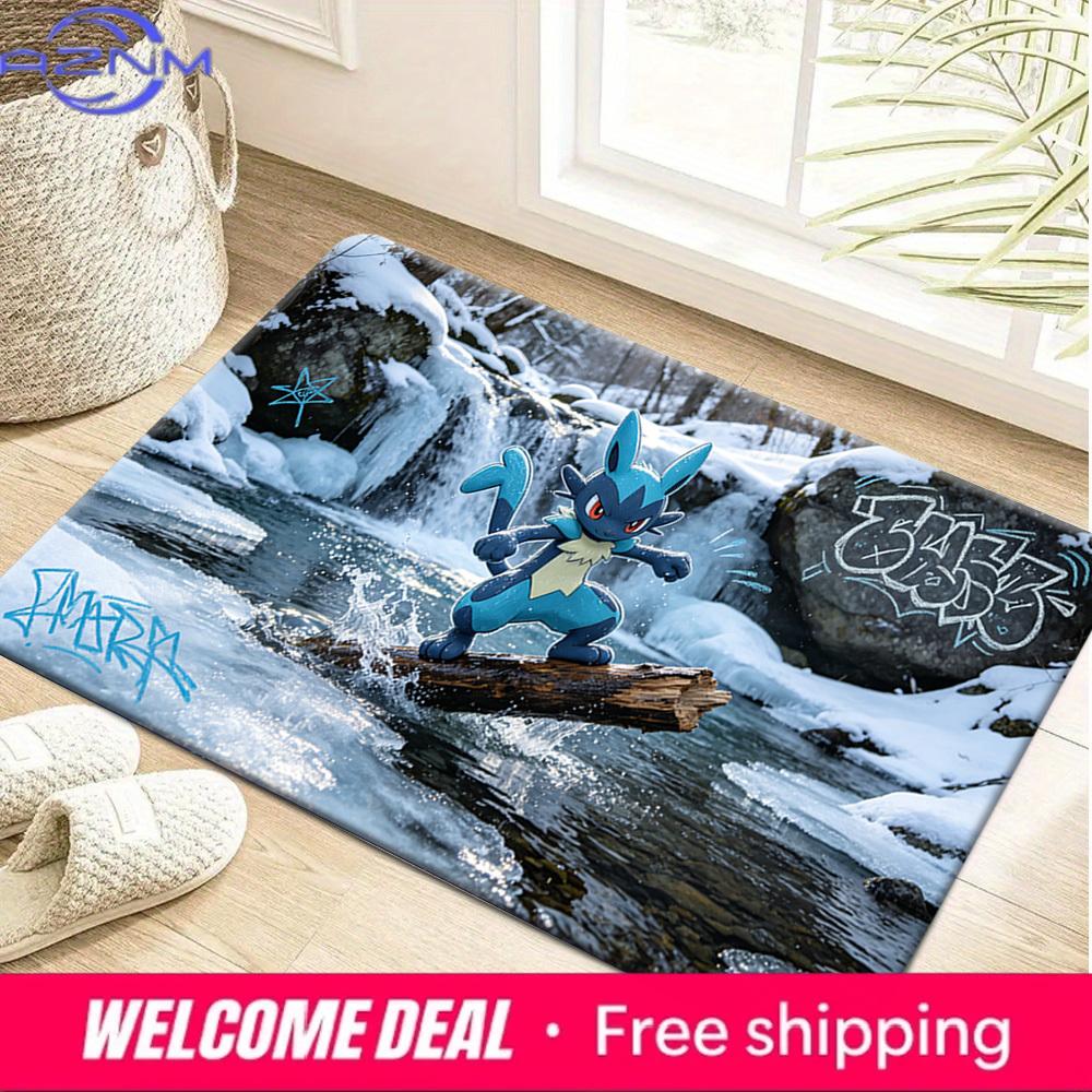 Lucario Snow Waterfall Print Non-Slip Floor Mat Doormat 40x60cm