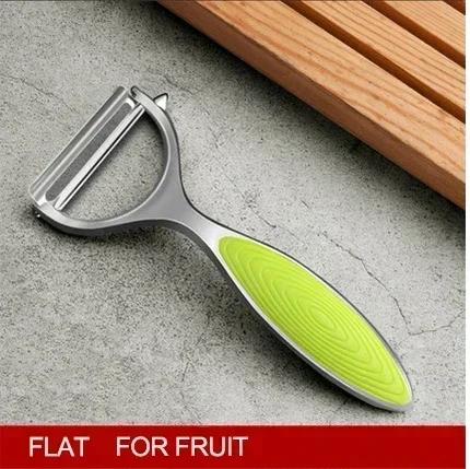 304 Stainless Steel Vegetable Peeler - Multi-Function Potato Carrot Grater Professional Kitchen Fruit Tool with Ergonomic Handle