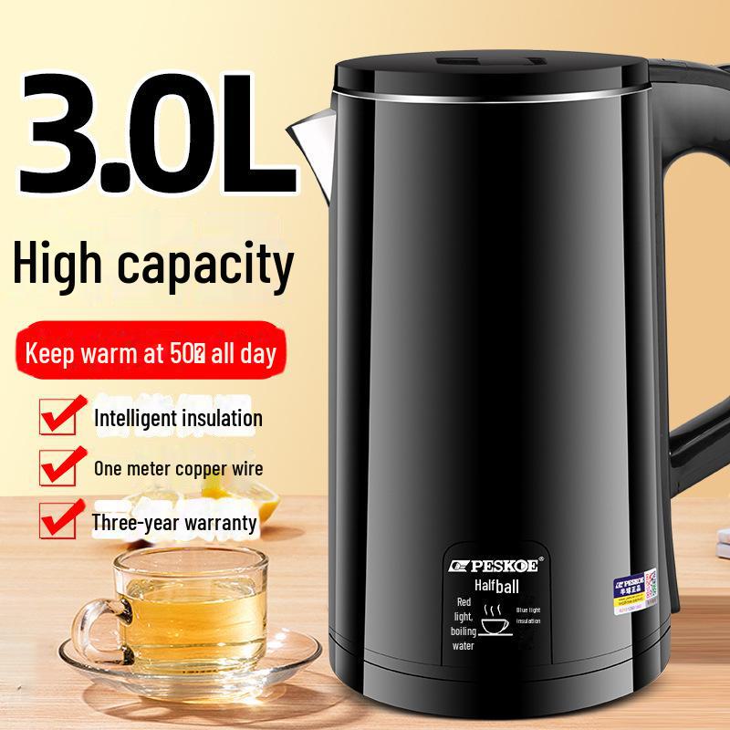 

Stainless Steel Electric Kettle with Automatic Temperature Control and Insulation