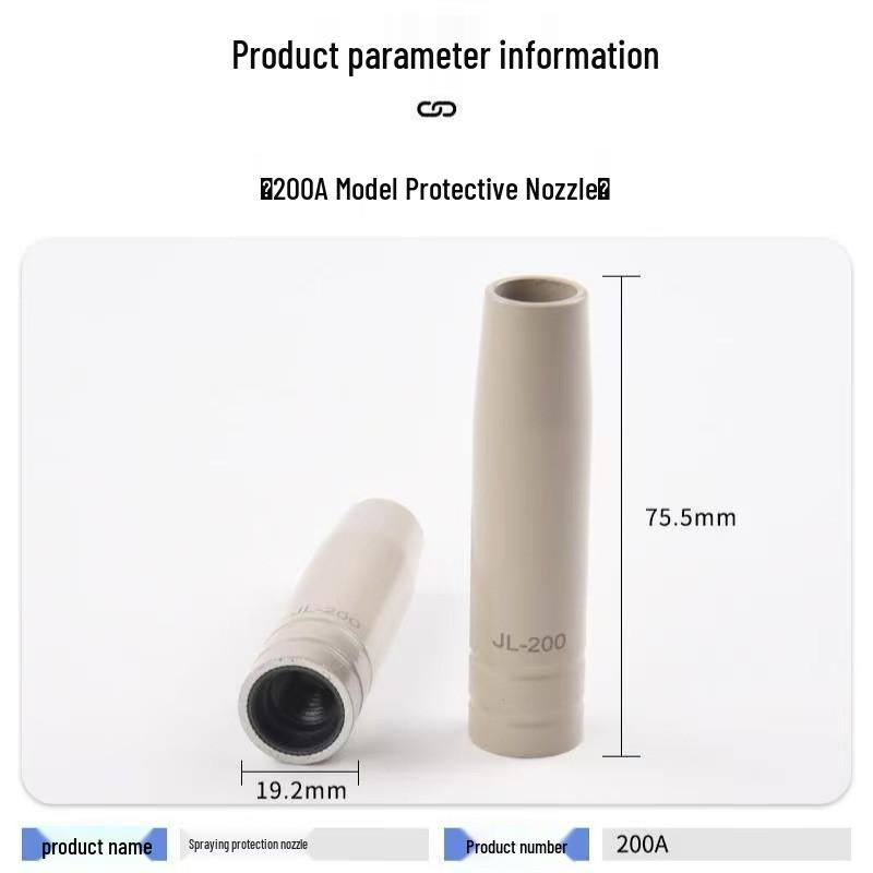 MIG Welding Coated Protective Nozzle & Sleeve: 200A/350A/500A, MIG Gun Accessories