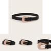 Classic Fashion Casual Leather Belt For Women With Pearl Decor For Spring