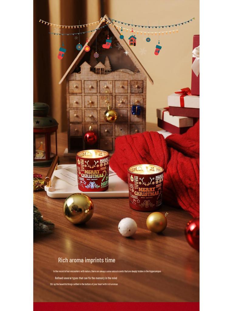 Holiday Laser-Cut Soy Wax Scented Candle - High-End Christmas Ornament & Party Favor