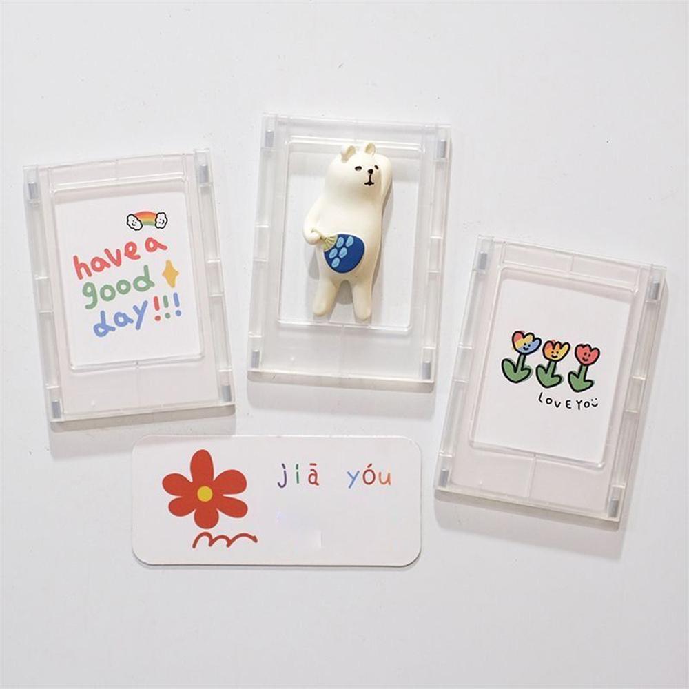 For 3-InchPhoto Frame Magnet Design Polaroid Photo Frame Mini Acrylic Magnetic Picture Frames Transparent Acrylic Card Display Stand