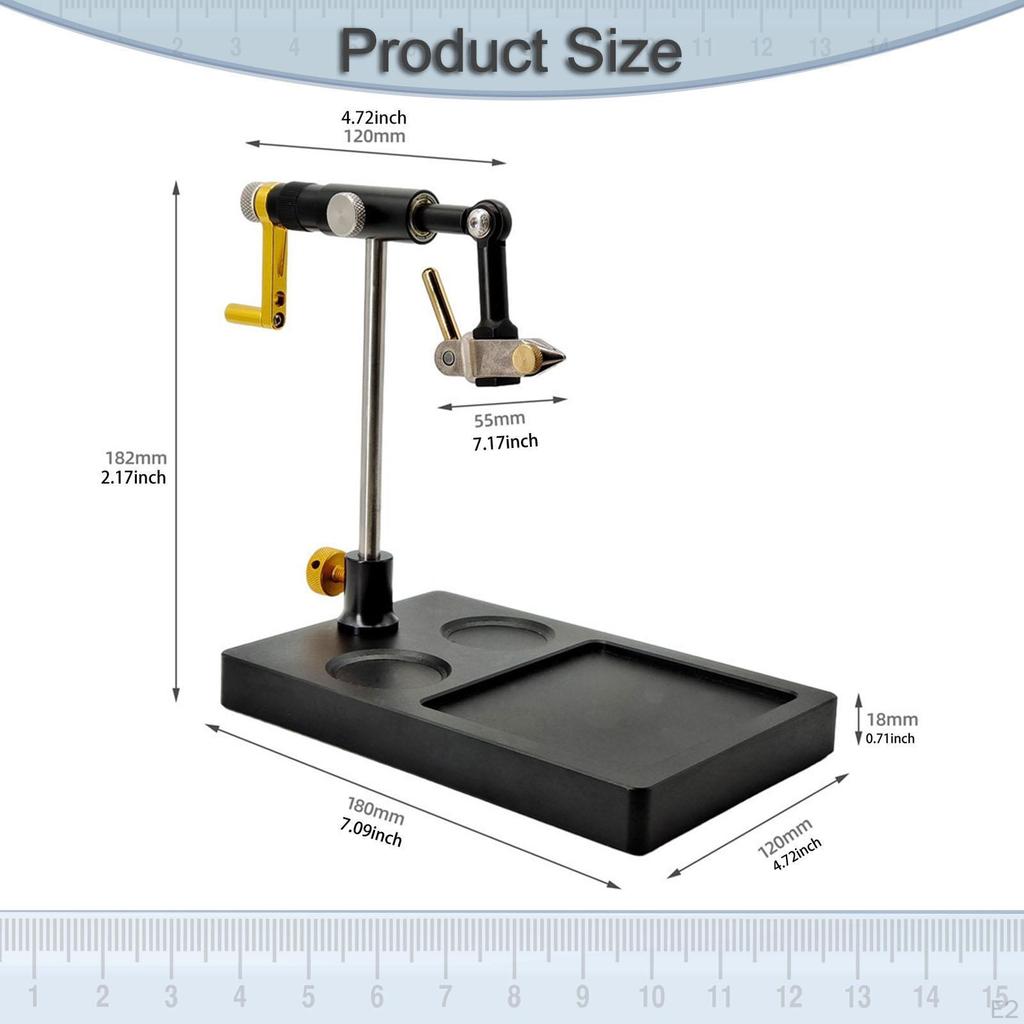 Fly Tying Vise Multiple Adjustments Fishing Supplies with Pedestal Base Sturdy Lure Making