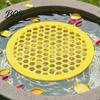Bright Yellow Bee Float Floating Island, Honeycomb Design Drinking Platform, Safe Pollinator Garden Accessory for Bees Butterflies Cup Backyard