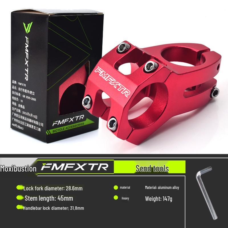 Short Cycling Mountain Bike Stem Handlebar Accessory, 31.8mm Hollow Design
