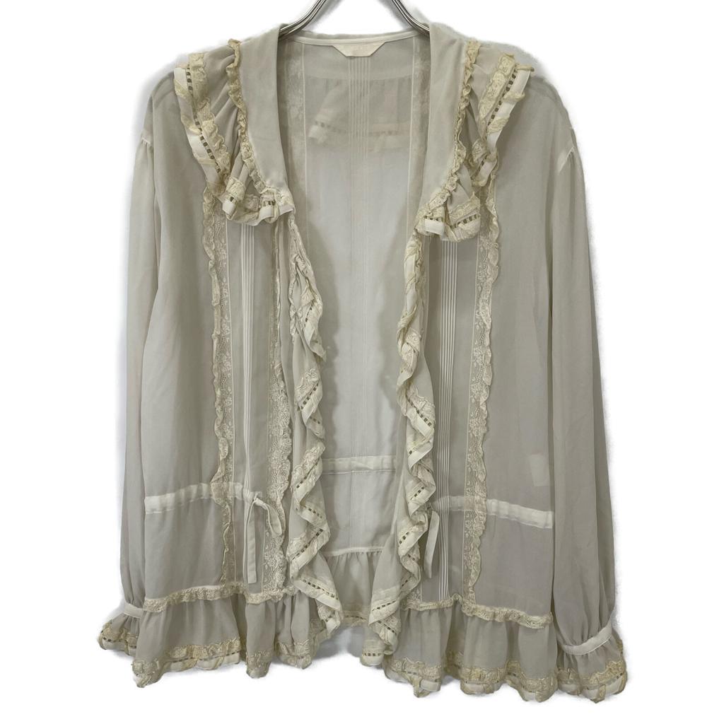 PINK HOUSE White lace cardigan tops Not written whiteUsed