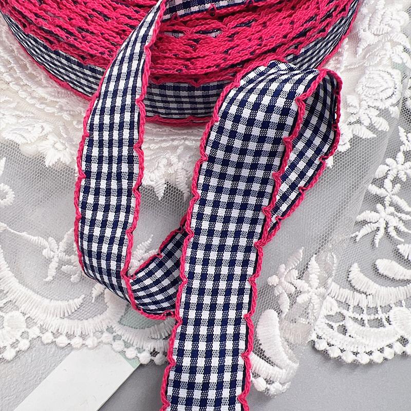 Woven Tape Hair Clips Small Squares Bow Materials Adorn DIY Color Collision Handmade Hooked Edges Headbands Decoration