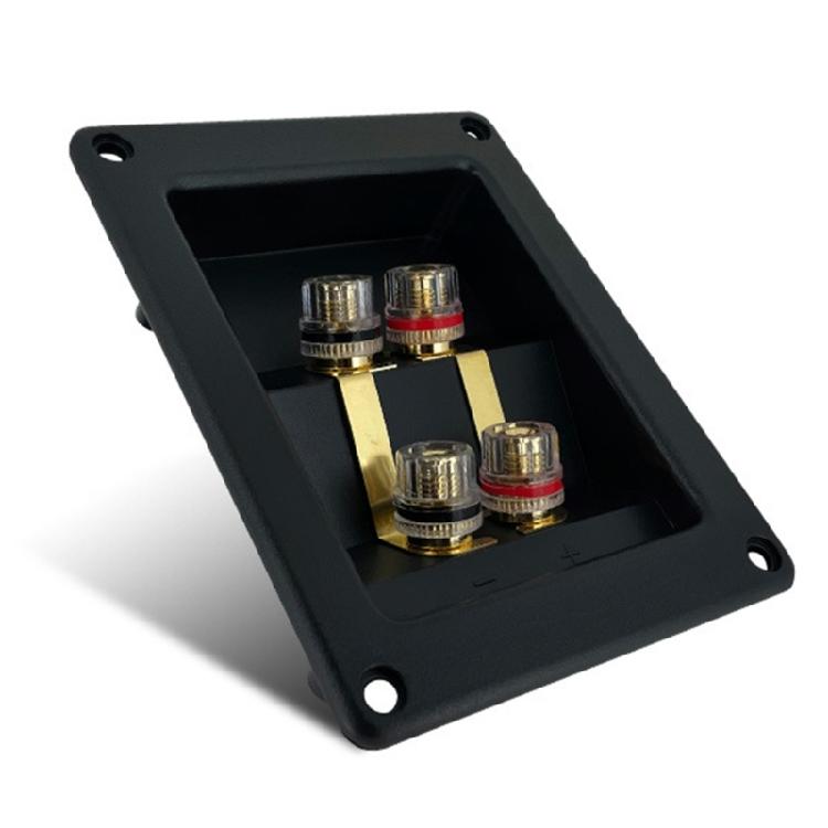 Live Speakers Terminal Box 4 Copper Binding Post Cable Connector Terminal