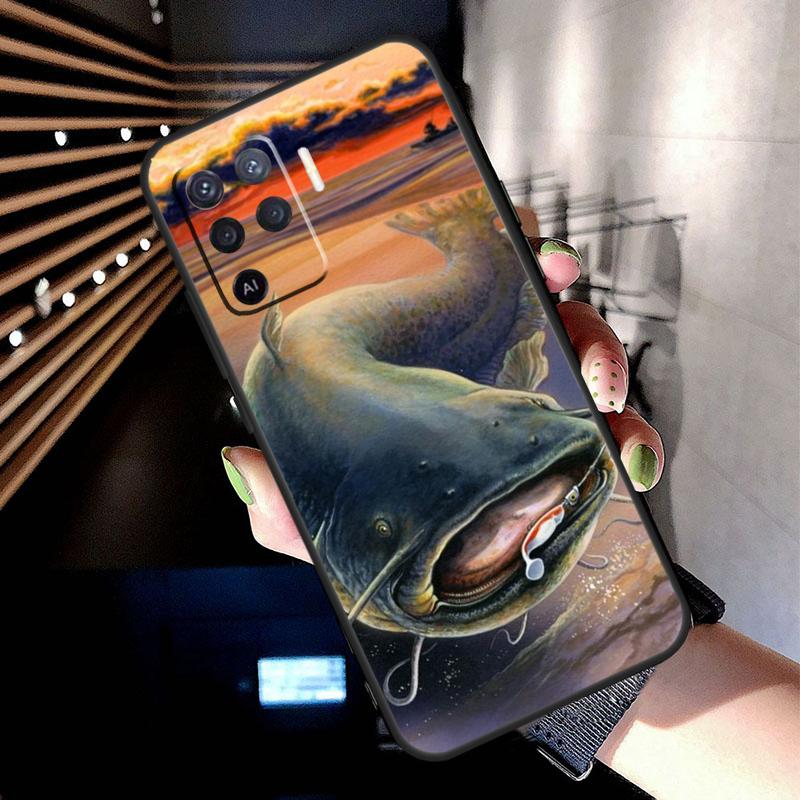 Art Fishing Lure Case For Oppo A78 A98 A18 A38 A58 A60 A80 A40 A77 A57 A17 A74 A54 A94 A96 A76 A16 A15 A5 Pro