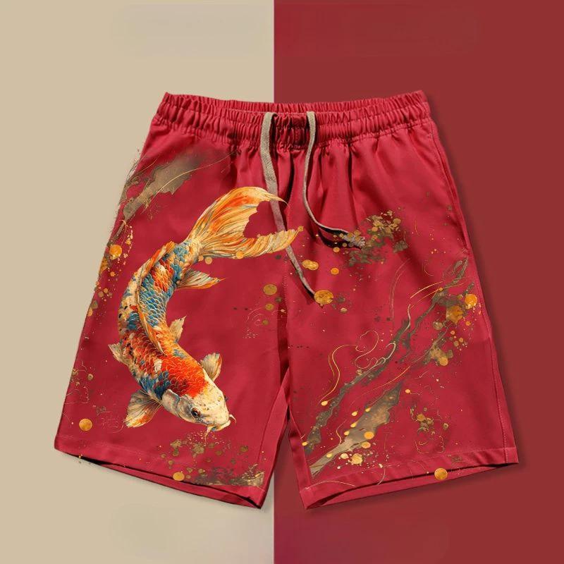 

Японский Китайский Карп Кои Рыба Бокс Муай Тай Кикбоксинг Тренировочные Шорты Принт Боевое Искусство Боксер Унисекс Мужчины Женщины Боевой Фитнес Спорт Зал Тренировка S