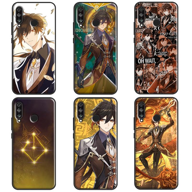 Zhongli Genshin Impact For Huawei Nova 9 SE 10 5T Y90 Y70 Y60 Y61 Y91 Y72 12i 12s 11i P60 Pro P20 P30 P40 Lite Case