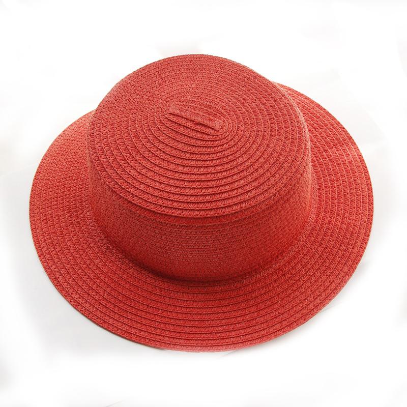 Summer Parent-child simplicity Solid color Sun Hat Visor For Women Caps Fashionable Straw Hat  Sea Beach Trip Caps girl hat