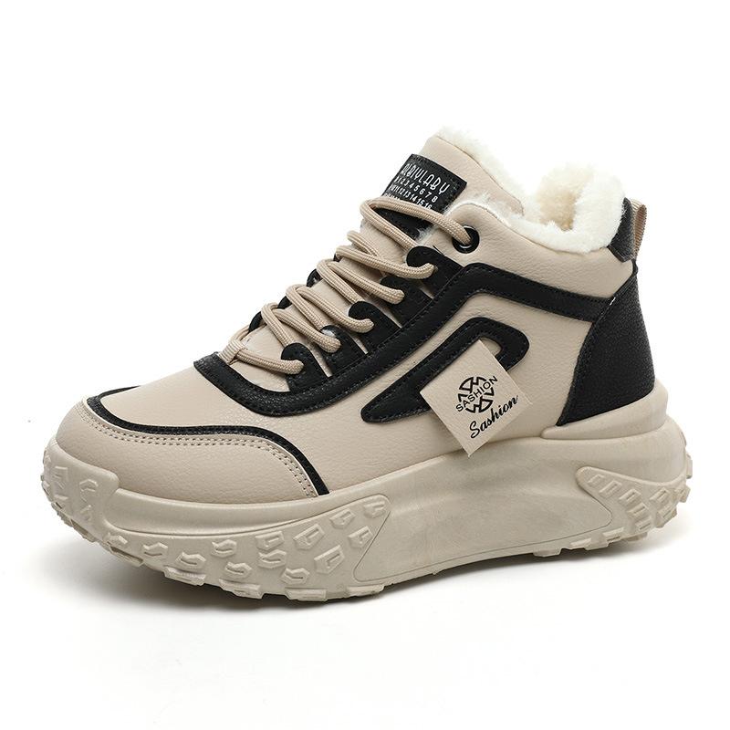 High Top Sneakers for Women Fashion Thick Soled Running Shoes Ladies Lace Up Comfort Sport Woman Shoes