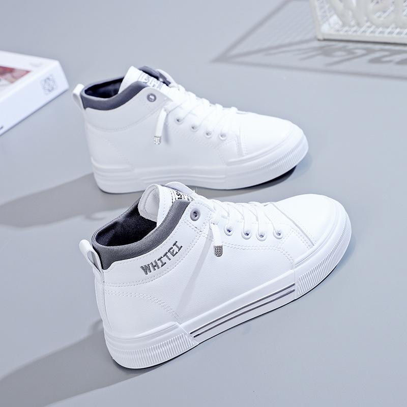 2023 Autumn Women's High-Top Breathable Sneakers: Korean Style Casual Sports Shoes 7612