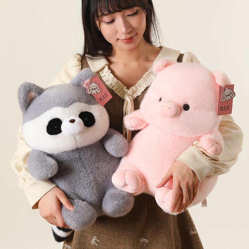 40cm Cute Animal Plush Doll Grey Raccoon Blue elephant penguin redpanda Plush Toy Super Soft Christmas Gift For Boys And Girls
