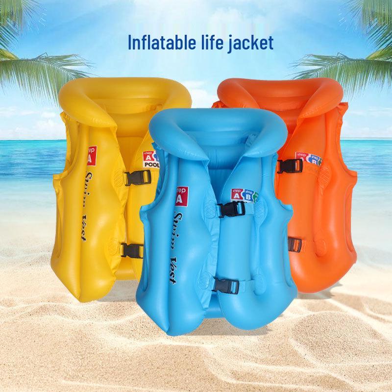 Kids' Inflatable Swim Vest: Beginner Buoyancy Aid for Young Swimmers