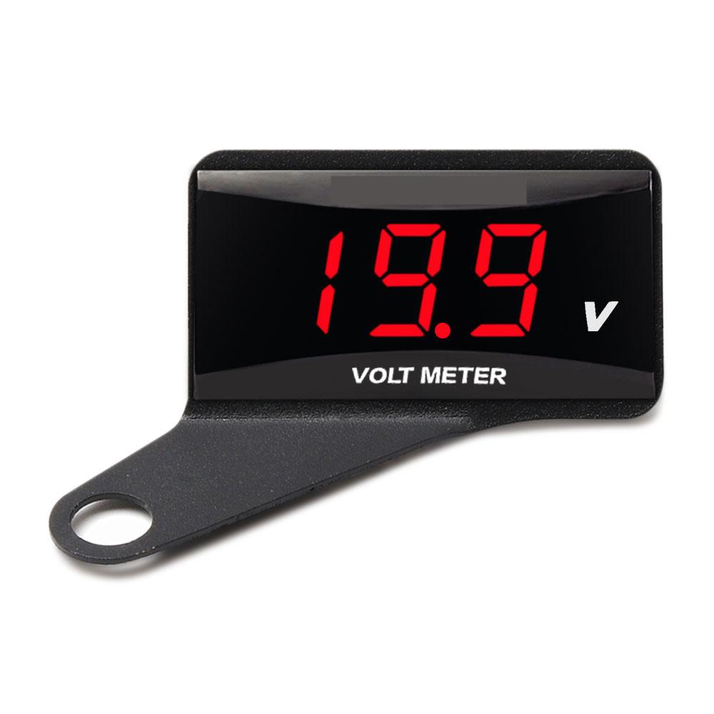 Universal Motorcycle Voltmeter Koso Mini LED Digital Display Electromobile Gauge Car Voltage Meter with Holder  12V-100V