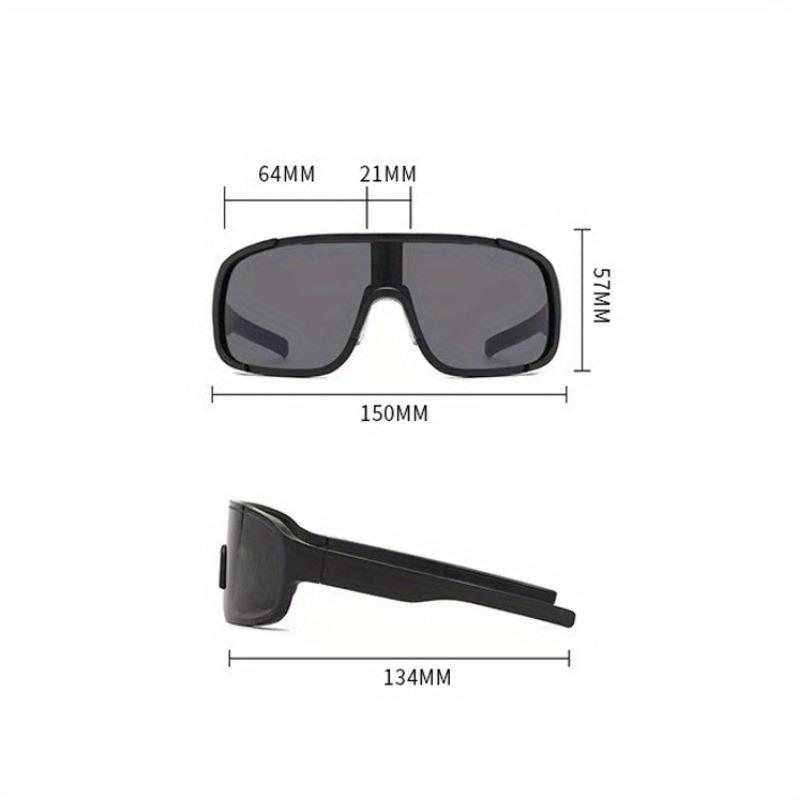 Men Oversized Fashion Outdoor Sports Sunglasses Durable AC Lens, PC Frame, Graduated Lens, Unisex, Sports Eyeglasses